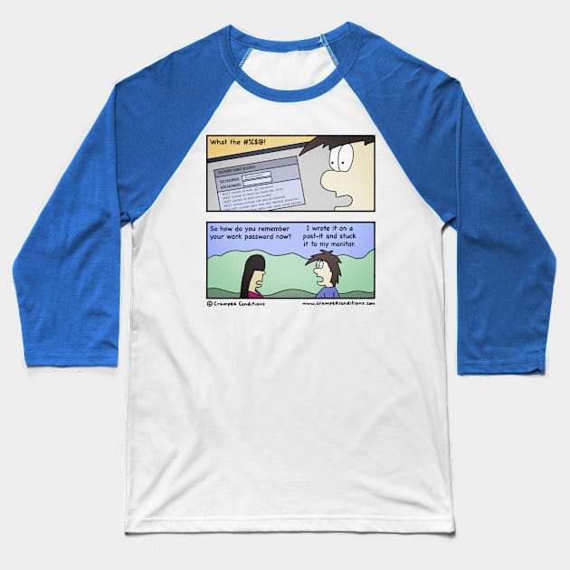 Passwords Baseball T-Shirt by crampedconditions